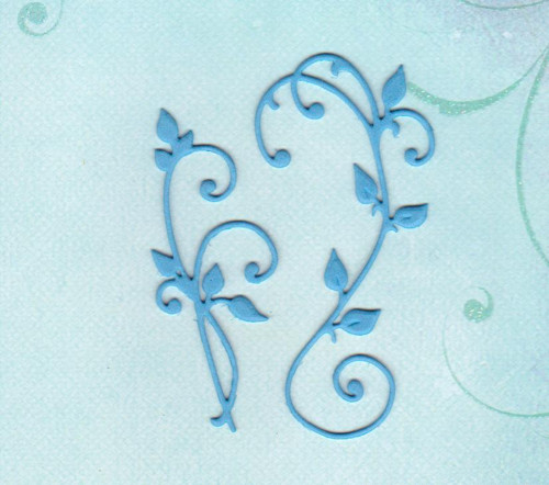 Ornamenty rostlinné z pěnovky - sv. modré (4 ks)