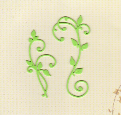 Ornamenty rostlinné z pěnovky - sv. zelené (4 ks)
