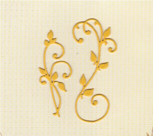 Ornamenty rostlinné z pěnovky - tmavě žluté (4 ks)