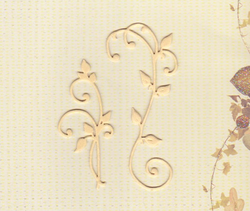 Ornamenty rostlinné z pěnovky - smetanové (4 ks)