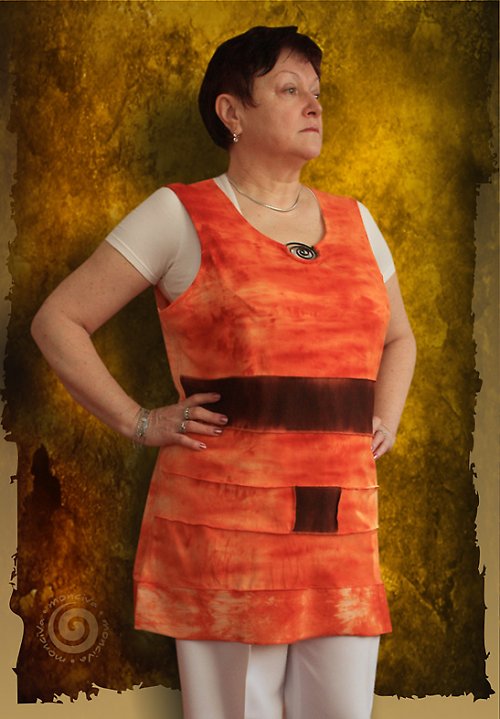 Oranžová tunika vel. XL — foto 1