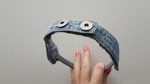 Vlasová čelenka Jeans — foto 1