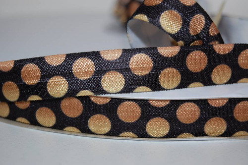 Pruženka/guma š. 16 mm: Black/gold
