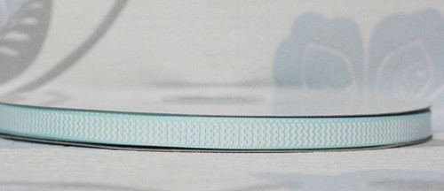 Stuha rypsová š.10 mm: Chevron - Baby Blue