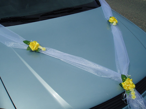 Šerpa na auto-žlutá