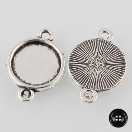 Mezikus s lůžkem 21x15mm (10ks) - platina