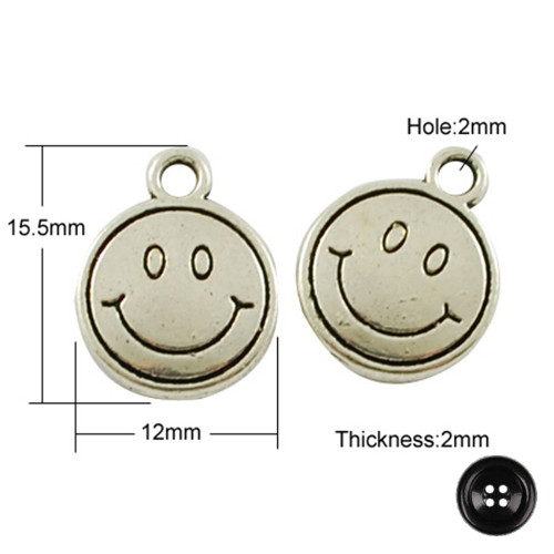 Přívěsek Smajlík 15.5x12mm (4ks) - starostříbro