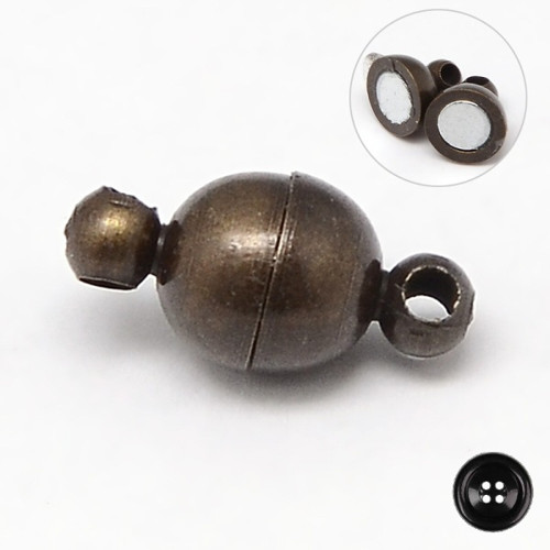Magnetic.zapínání koule 11,5x6mm (2sady) -staromos