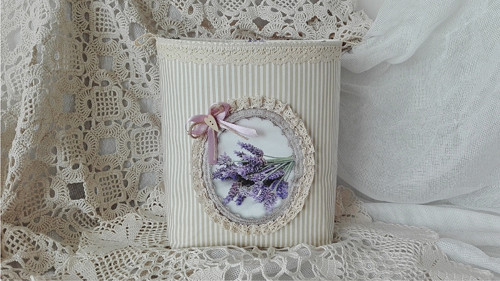 Látkový košíček lavender — foto 1