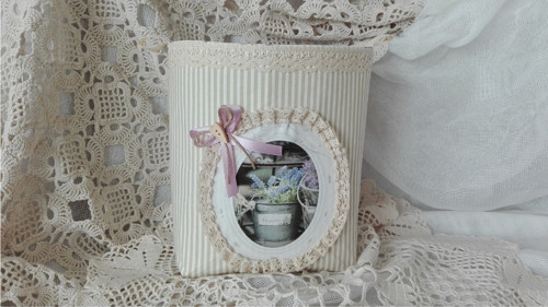 Látkový košíček lavender — foto 1