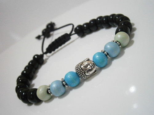 Náramek s Buddhou (macramé) - Unisex — foto 1