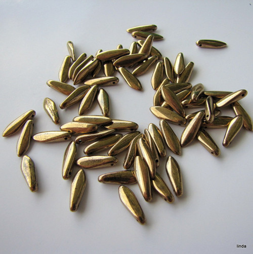 Jazýčky * korálky * 15x5mm * 10 ks /bal