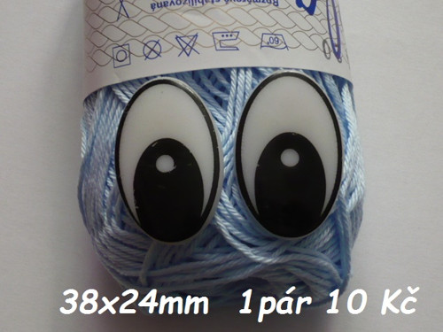 Bezpečnostní očička černobílé 38x24mm — foto 1