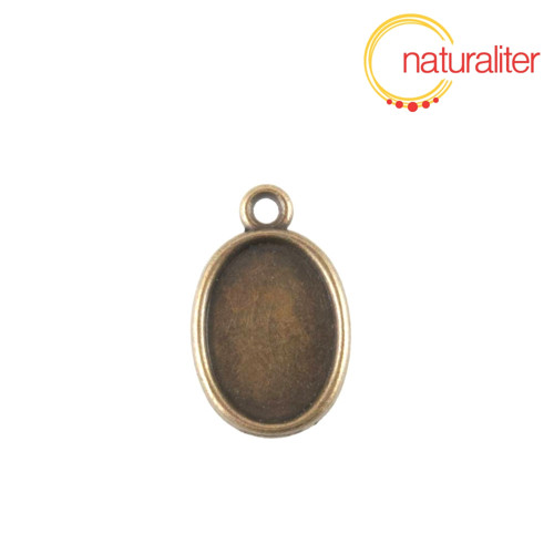 Lůžko ovál 14x10mm starobronz, 2ks — foto 1