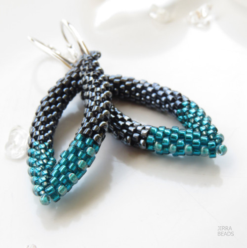 Slzičky hematit-teal — foto 1