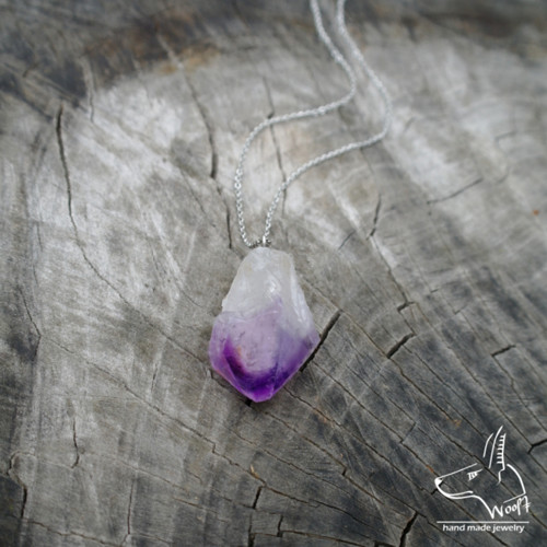 Ametystový náhrdelník - rough crystal velký — foto 1