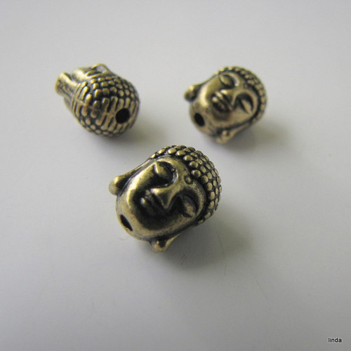 Budha * korálek * 11x9mm * 2ks / bal