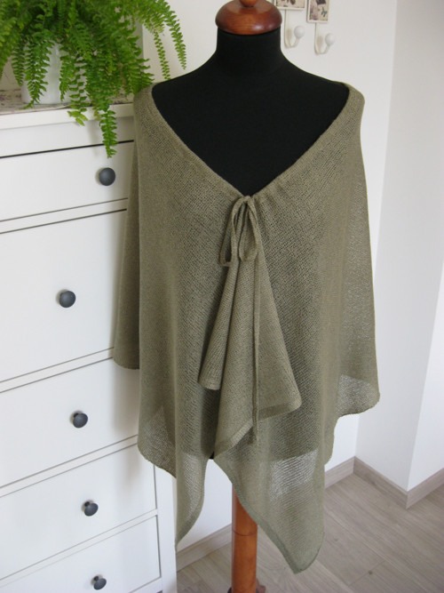Pléd přes ramena - khaki — foto 1