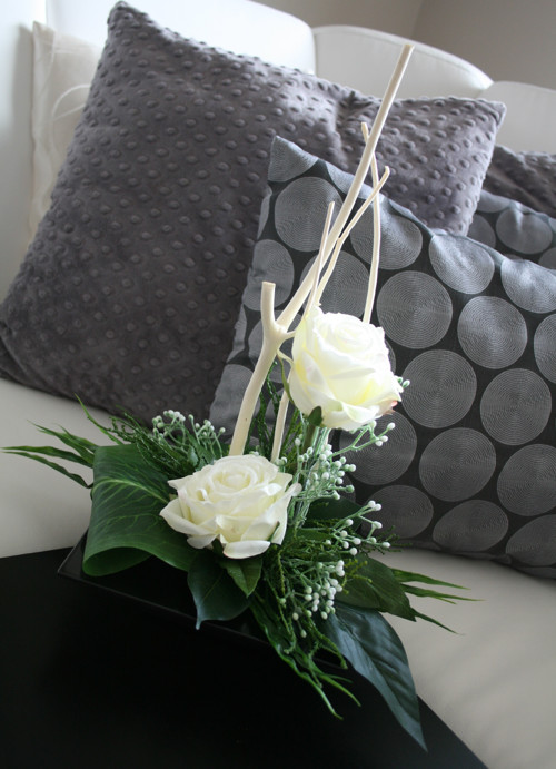 "Živá" ikebana s růžemi — foto 1