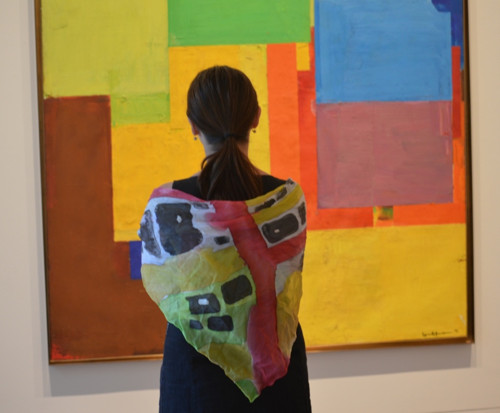 Hedvábný šátek 90x90cm. — foto 1