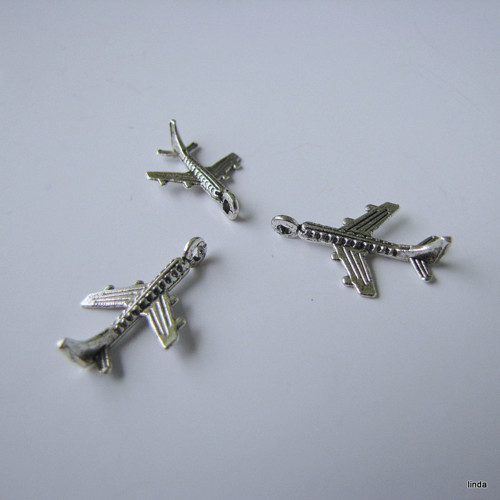 Přívěsek * letadlo * 18x15mm * 4ks /bal