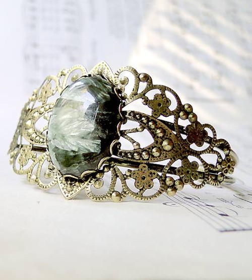 Vintage Seraphinite / Náramek se serafinitem
