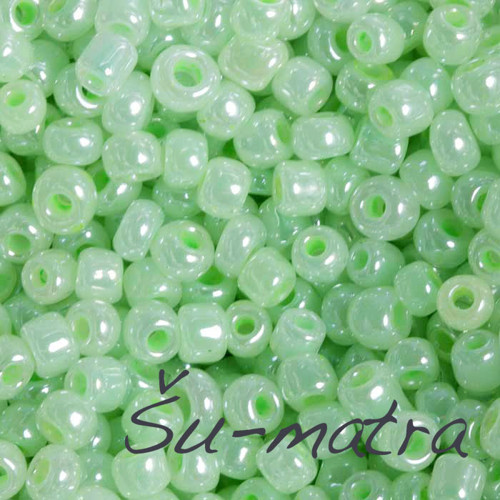 Rokajl neprůhledný zelený, 3 mm (20 g)