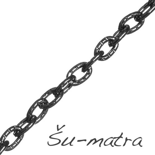 Řetízek gunmetal, 2,8x4,2 mm