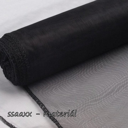 Organza ~ obšitá 21cm ~ 1m ~ černá