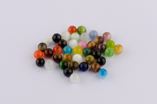 Korálky kočičí oči mix 15ks, 10mm