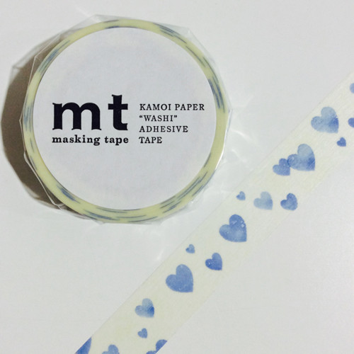 Heart stamp blue