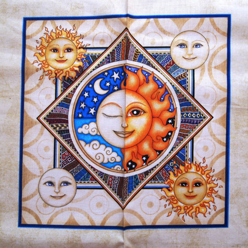 Slunce a Měsíc na béžové - panel — foto 1