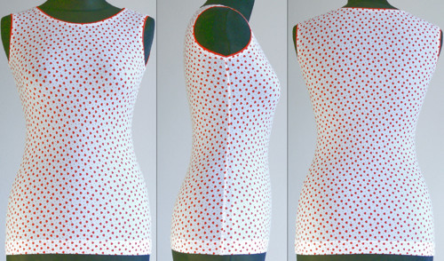 Top lycra Hearts on White