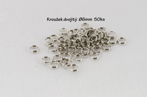 Kroužek dvojitý- spojovací 6mm 50ks
