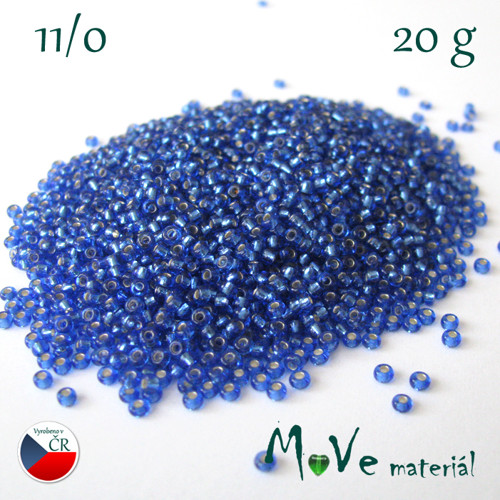 Český rokajl 11/0, 20g, modrý — foto 1