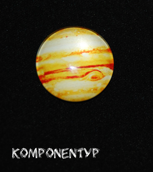 Skleněný kabošon "Jupiter", 18 mm — foto 1
