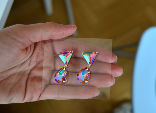Náušnice PINK GEM — foto 1