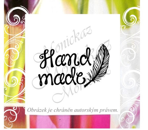 Handmade peříčko 41a. Razítko.