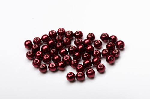 Skleněné perle sklo Ø 6mm 50ks