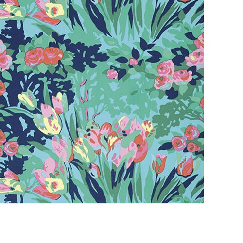 Amy Butler-Violette-Meadow Blooms modrá BA satén