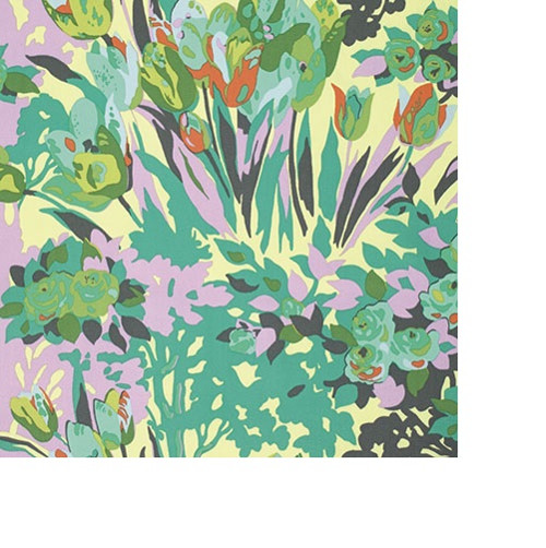 Amy Butler-Violette-Meadow Blooms žlutá BA satén