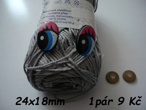 Bezpečnostní očička barevné 24x18mm — foto 1