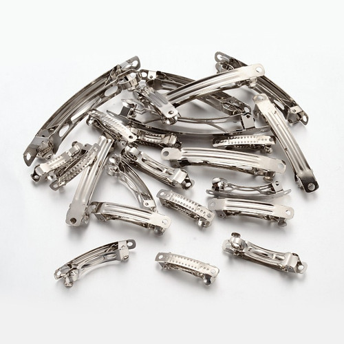Sponka francouzská/ platina/ 30x6 mm/ 2ks
