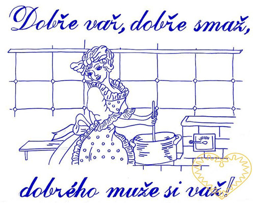 Nástěnná textilní kuchařka - Dobře vař