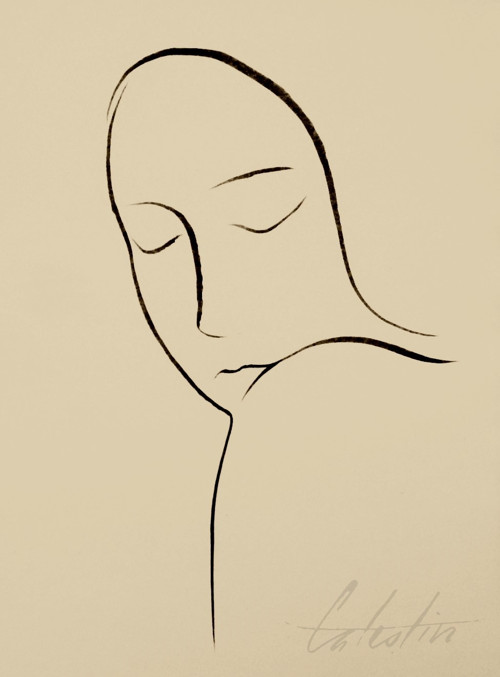 Spící (malba linkou) — foto 1
