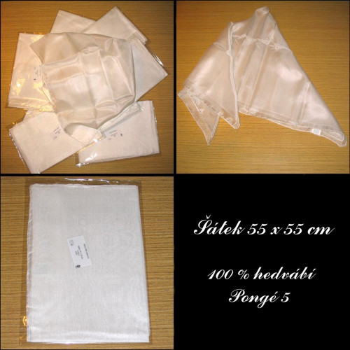 Hedvábný šátek 55 x 55 cm — foto 1