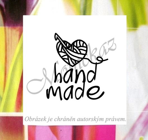 Hand made srdcové klubko 26. Razítko.