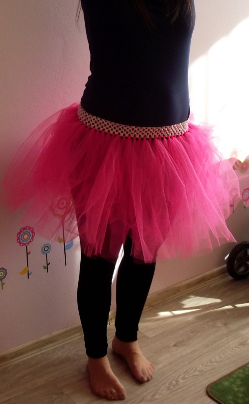 Růžová tutu sukýnka vel. S-XL - jednovrstvá