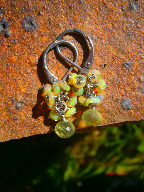 Náušnice opálová záře — foto 1