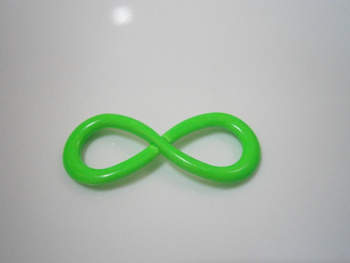Mezikus kovový Infinity 12x30mm - zelená neon